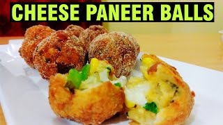 Cheese Corn Balls  How to make Cheese paneer balls  Cheese Ball Recipe  Jain Recipes [upl. by Zed682]