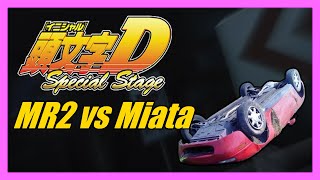 MR2 vs Eunos Roadster Miata NA  Initial D Special Stage [upl. by Bari]