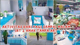 AKTIVITAS IRT FULL SEPANJANG HARI  DAFTAR SEKOLAH ANAK MENGURUS ANAK BEBERES RUMAH HINGGA MASAK [upl. by Flosi]