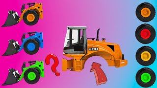 Correctly Guess The JCB Loader All Parts  Tata metro toons [upl. by Errick]