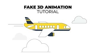 Airplane Animation  After Effects Tutorial  Fake 3D with Shape Layer [upl. by Kremer623]