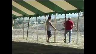 Installation of Ohenry 60x90 pole tent [upl. by Pepe]