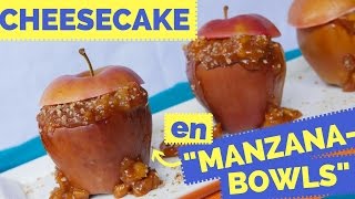 MANZANAS RELLENAS DE CHEESECAKE ¡mega fácil  La Cooquette [upl. by Basham]