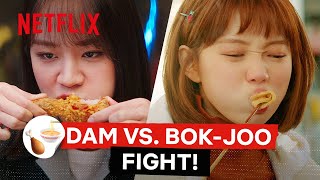 Mukbang Battle Kim Bokjoo VS Lee Dam 🍗🍚🥘🍜🥯 Best of Mukbang Faceoff  Netflix Philippines [upl. by Somar]