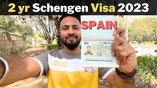 HOW I got 2 yr Spain SCHENGEN Tourist VISA 2023 🇪🇸   BLS process explained for INDIANs [upl. by Josephson]