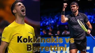 Berrettini Matteo vs Kokkinakis Thanasi  Davis cup 24  Highlights [upl. by Airetahs]