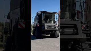 VÝJAZD KOMBAJNOV Z DVORA  2x Claas LEXION amp MASSEY FERGUSON IDEAL [upl. by Niassuh]