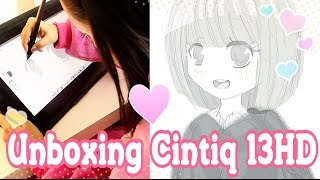 UNBOXING and REVIEW ♡ WACOM CINTIQ 13HD PenampTouch [upl. by Dione184]