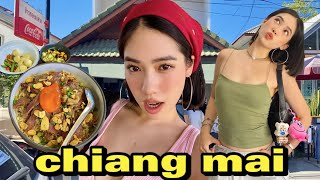 chiang mai adventures🇹🇭  the best curry noodles farmers market vintage shops fried chicken [upl. by Asir419]