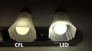 CFL vs LED side by side comparison [upl. by Aihselef757]