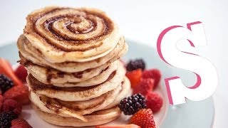 Cinnamon Swirl Pancakes Recipe  Sorted Food [upl. by Clover577]