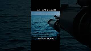 WW1 1918  Testing a Torpedo ww1 navalhistory torpedo [upl. by Silirama]