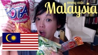 Emmy Eats Malaysia  eating Malaysian snacks and sweets [upl. by Waller]