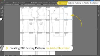 Creating PDF sewing patterns  Digital pattern making tutorial [upl. by Eelyab]