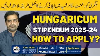 Step By Step Application For Stipendium Hungaricum Scholarship  HEC Scholarship 202324 [upl. by Saunderson49]