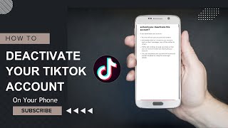 How to Temporarily Deactivate TikTok Account [upl. by Aihsiyt]