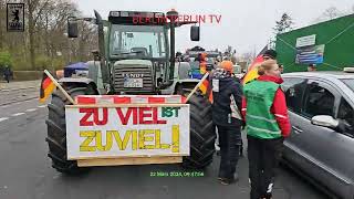 Live von Bauern Lkw und HandwerkerProtesten aus Berlin 220324 [upl. by Hcirteid]