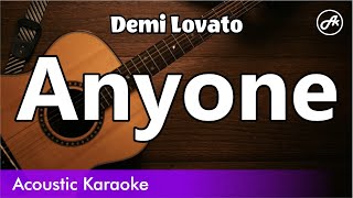 Demi Lovato  Anyone SLOW karaoke acoustic [upl. by Sliwa]