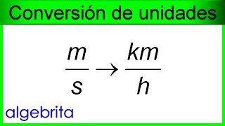 Convertir metros por segundo a kilómetros por hora ms a kmh Conversión de unidades 405 [upl. by Hgielime]