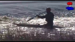 Wildwatervaren in nevengeul van de Waal bij Nijmegen [upl. by Yborian]