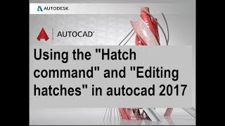 Using the Hatch command and Editing hatches in autocad 2018 [upl. by Mehitable]