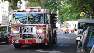 AIRHORN FDNY Engine 280 amp Ladder 132 quotEye Of the Stormquot respond to smoke in the apartment [upl. by Gimble]