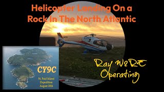 Pat landing chopper on a rock in the North Atlantic CY9C [upl. by Celeste]