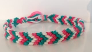 DIY Chevron vriendschapsarmbandje knopen rustige uitleg [upl. by Roswell432]