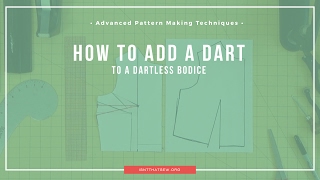 Advanced Pattern Making Techniques Adding a dart to a dartless pattern full bust adjustment [upl. by Hallvard]