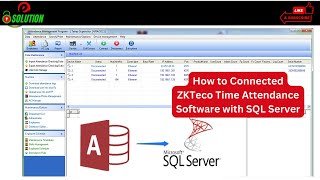 How to Connected ZKTeco Time Attendance Software with SQL Server and Database Restore [upl. by Reiners]