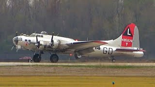 B17G Flying Fortress quotYankee Ladyquot N3193G Landing at Willow Run Airport [upl. by Iras]