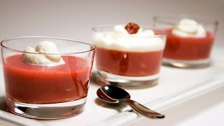 Molecular Gastronomy  Strawberry Verrine Recipe [upl. by Shaylah]