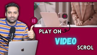 PLAY VIDEO ON SCROLL  GSAP Scrolltrigger Elementor No plugin [upl. by Nita]