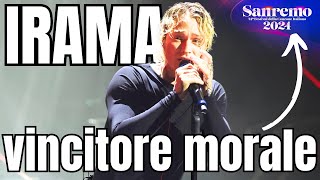 Irama Sanremo 2024 unEMOZIONE UNICA VINCITORE MORALE [upl. by Hewet]