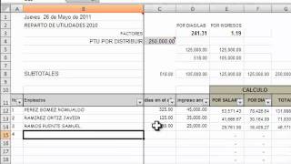 Plantilla para el cálculo del Reparto de Utilidades [upl. by Rorke]