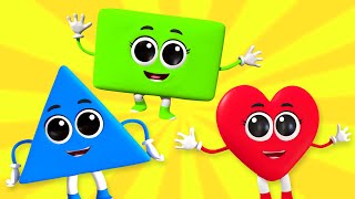 Shapes Song Preschool Rhyme And Kids Learning Video by Baby Rainbow [upl. by Mcnamara776]