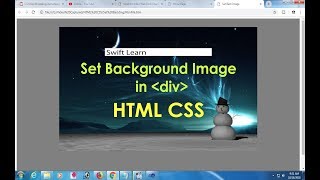 How to add background image in div in HTML using CSS [upl. by Acyssej]