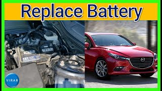 How to EASILY Replace the Battery  Mazda 3 20142018 [upl. by Lekcar740]