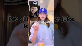 Funnythe remix lisa blackpink live performance funny drink lemonade juice shorts [upl. by Norm]