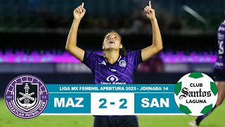 Mazatlan Femenil vs Santos Laguna 22 Resumen Goles 2023 [upl. by Kauffman]