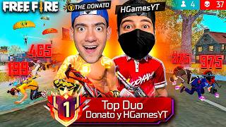 JUGUE FREE FIRE CON UN YOUTUBER RETIRADO  TheDonato y HGames 😱 [upl. by Peirsen]