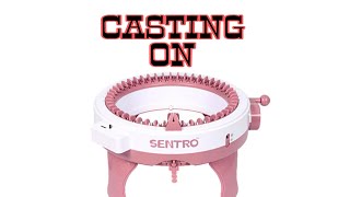 HOW TO CAST ON USING SENTRO KNITTING MACHINE [upl. by Harad]