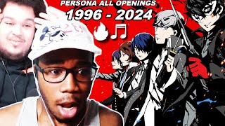 PERSONA NEVER MISSES🔥 ALL PERSONA OPENINGS REACTION [upl. by Baruch]