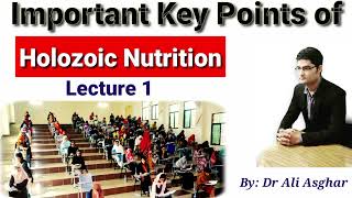 Important MDCAT Key Points of Holozoic Nutrition Lecture 1 [upl. by Bowra]