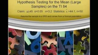 Hypothesis Testing amp the TI 84 [upl. by Cindra]