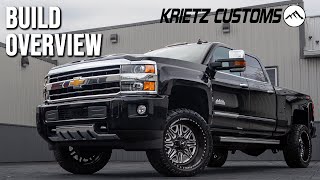 BUILD OVERVIEW Leveled 2019 Chevy 2500  Cognito Leveling Kit  22x12 American Force Addict Wheels [upl. by Airbmac]