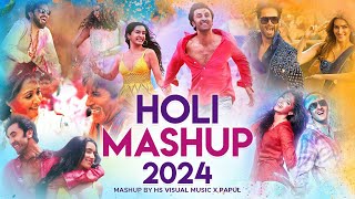 Holi Mashup 2024 Rang Barse Colors of Festival HS Visual Music x Papul  Best of Holi Mashup 2024 [upl. by Adohr347]