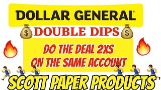 🏃‍♂️🏃‍♂️Scott Products  Douple Dip 🔥🔥2xs on Each DG Acct 🤩Dollar General Any Day Deal thru 1026 [upl. by Ecnatsnoc]