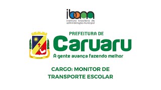 CONCURSO SME CARUARU  MONITOR DE TRANSPORTE ESCOLAR  QUESTÕES DE PORTUGUÊS IBAM [upl. by Gustave]