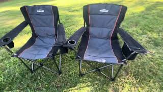 Overmont Oversized Folding Camping Chair Review [upl. by Yerfdog]